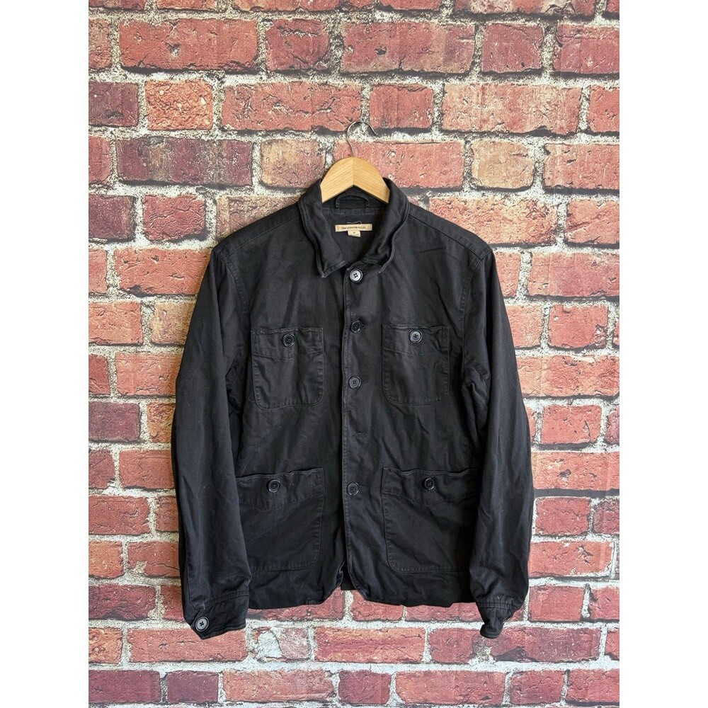 John Varvatos USA Field Corduroy Chore Jacket Mens Medium Black Utility Pockets